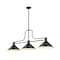 Z-Lite Melange Billiard, 3-Light, 15 In.W x 52 In.L x 21 In.H, Matte Black/Matte Black 725-3MB-MB14 - alternate 1
